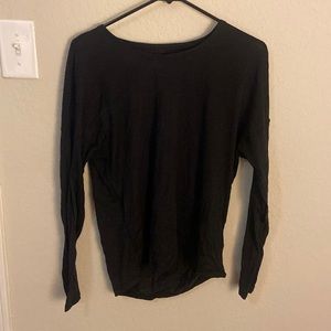 Black lulu-lemon long-sleeve top